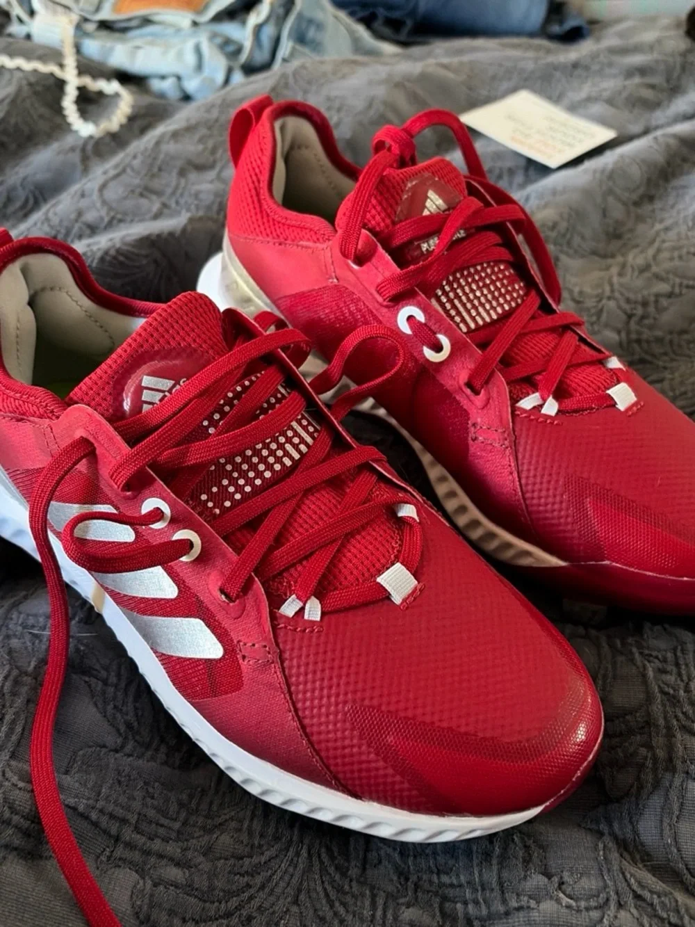 adidas Red Running Shoes with White Accents